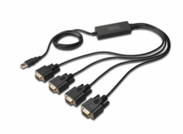 DIGITUS USB 2.0 zu 4xRS232 Kabel USB zu Serial Adapter,  1,5m