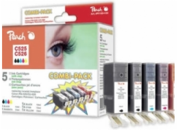 PEACH kompatibilní cartridge Canon PGI-525/CLI-526 MultiPack, 2xBlack, Cyan, Magenta, Yellow, 19ml, 4x10ml