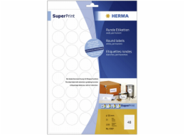 Herma etikety 30mm bila 25 listu 1200 ks kolecka             4387