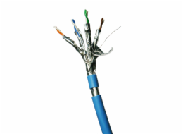 DATACOM F/FTP drát CAT6A  LSOH  100m, modrý