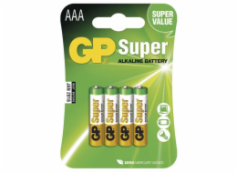GP alkalická baterie SUPER AAA (LR03) 4BL