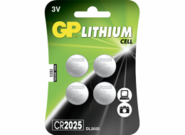 1x4 GP CR2025 Lithium 3V 4 ks. knoflikove baterie