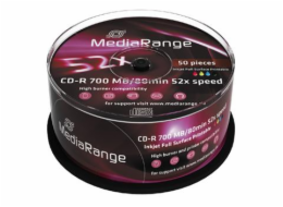 MediaRange CD-R 700 MB, prázdná CD