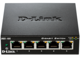 D-Link DGS-105 kovový 5-port 10/100/1000 Switch