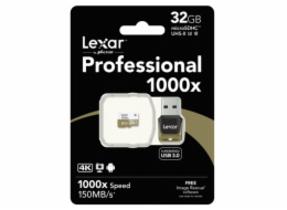 Lexar microSDHC 1000x       32GB UHS-II with USB 3.0 Reader