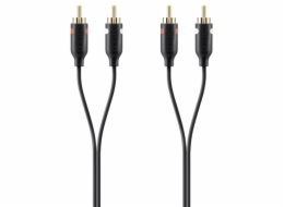 Belkin Cable Audio 2Xrca/2Xrca 1,0 m black Gold Plated