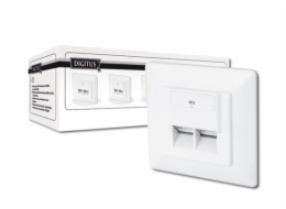 Digitus modulární dvojzásuvka CAT6, stíněná, pod omítku, LSA, bílá, 5 ks