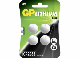 1x4 GP CR 2032 Lithium 3V 4 ks knoflíkové baterie 3V