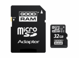 MicroSDHC 32GB CL10 UHS1 + adap. GOODRAM