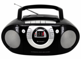 Soundmaster SCD5100SW/ CD přehrávač/ Přehrávač Kazet/ FM rádio/ Černý