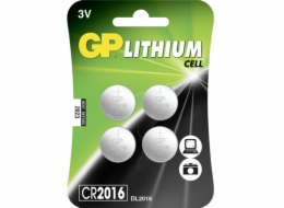 1x4 GP CR2016 Lithium 4 ks. knoflikove baterie 3 Volt