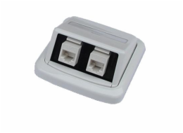 OPTIX STP dvojzásuvka ABB TANGO 2xRJ45 cat.6, na omítku