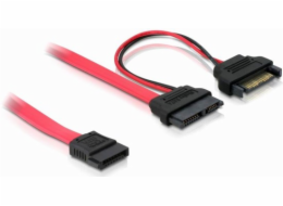 Delock SATA Slimline ALL-in-One cable - Kabel SATA - Serial ATA 150 - Slimline SATA (F) do SATA, SATA napájení - 50 cm