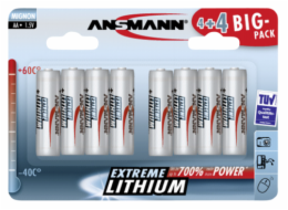 Baterie Ansmann Extreme Lithium AA Mignon 4+4 Big Pack