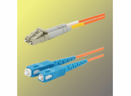 Optický patchkabel duplex LC-SC, 62,5/125um MM, 10m, OM1