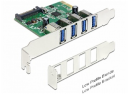 Delock PCI Express Karta > 4 x USB 3.0 +low profile