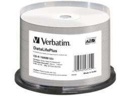 1x50 Verbatim CD-R 80 / 700MB 52x bila wide printable NON-ID