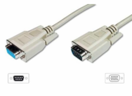 Digitus prodlužovací kabel pro VGA monitor, stíněný, šedý, měď, 1,8m
