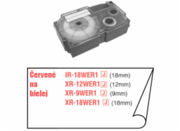 XR 18 WER1 BÍLÁ PÁSKA ČERVENÝ TISK CASIO