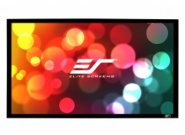 ELITE SCREENS plátno v pevném rámu 100" (254 cm)/ 16:9/ 124,4 x 221,4 cm/ Gain 1,1/ rám černý 6 cm