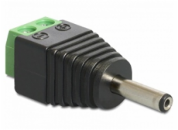 Delock Adaptér DC 1,3 x 3,5 mm samec > svorkovnice 2 piny