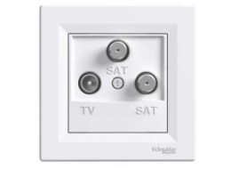 Asfora - Zásuvka TV-SAT-SAT, koncová - 1 dB - bílá