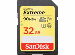 Paměťová karta Sandisk Extreme SDHC 32 GB 90 MB/s Class 10 UHS-I U3 V30 