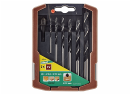 Wolfcraft Wolfcraft Sada 6ks spirálový vrtáky CV+záhlubník 3-10mm 7107000
