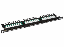 Solarix SX24HD-5E-UTP-BK 19" Patch panel Solarix 24xRJ45 CAT5E UTP 0,5U černý