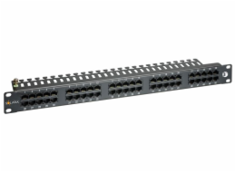 19" ISDN panel Solarix 50 x RJ45 černý 1U SX50-ISDN-BK