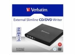 VERBATIM externí mechanika DVD-RW Rewriter USB 2.0 Black + NERO