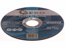 GEKO G00028 ŘEZNÝ KOTOUČ NA KOV, 115X1,0X22,23MM