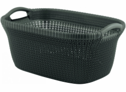koš na čisté prádlo 40l 60x38,5x27 hnědý KNIT