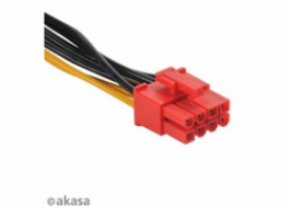 AKASA kabel  redukce napájení z 6pin PCIe na 8pin PCIe 2.0, 10cm