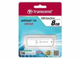 Transcend 8GB JetFlash 730, USB 3.0 flash disk, bílý