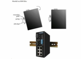 Planet switch ISW-621, průmysl.verze 4x10/100+2x100BaseFX (SC) MM 2km, DIN, IP30, -10 až 60°C, 12-48V