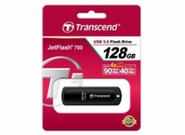 TRANSCEND Flash Disk 128GB JetFlash®700, USB 3.0 (R:90/W:40 MB/s) černá