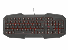 TRUST Klávesnice GXT 830 Gaming Keyboard CZ & SK, USB, podsvícená