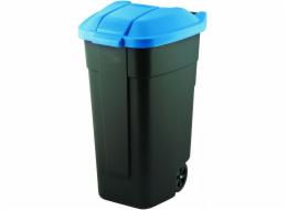 CURVER WASTE BIN BLACK 110L /LID BLUE