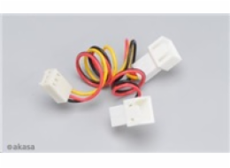AKASA kabel  rozdvojka napájení 3pin fan na 2x 3pin