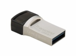 TRANSCEND Flash Disk 64GB JetFlash®890S OTG, USB 3.1 Type-C/A (R:90/W:30 MB/s) stříbrná TS64GJF890S