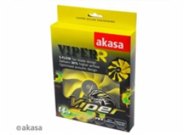 AKASA ventilátor Viper, 140 x 25mm, PWM regulace, extra výkonný a tichý, kulaté provedení, HDB ložisko