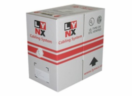 UTP kabel LYNX, Cat5E, drát, PVC, Dca, šedý, 305m