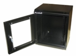 XtendLan 10" nástěnný rozvaděč 9U 350x280, nosnost 50 kg, dveře z plexiskla, svařovaný, černý