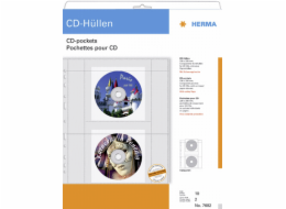 Herma CD-Sleeves for 2 CDs 10 Pcs.        7682