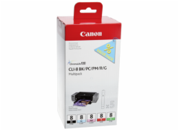 Canon CLI Value Pack 8 Multipack - 13 ml - černá, azurová, purpurová, červená, zelená - originální - inkoustový zásobník - pro PIXMA Pro9000, Pro9000 Mark II