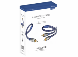 in-akustik Premium Y Subwoofer Kabel Cinch - 2x Cinch 5,0 m