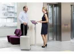 Durable Tablet Holder FLOOR metallic silver          8932-23