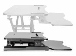 DIGITUS Stojan pro výškové nastavení pracovní plochy pro sezení/stání 95x61x11-46cm; Dolní zasuvka na klávesnice a myš