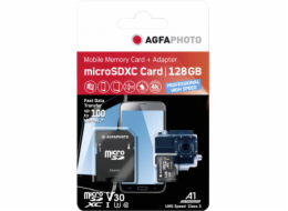 AgfaPhoto MicroSDXC UHS I  128GB Prof. High Speed U3 / V30 / A1